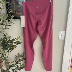 NWT Lululemon Size 10 Align High Rise Pant 28" WAHM Wash Mauve $98 Athletic Gym